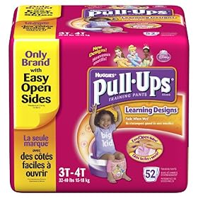 Huggies Pull-Ups Learning Designs Training Pants, Girls, 3T-4T, 52-Count Biggie Pack