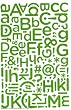 Martha Stewart Crafts Stickers, Peridot Glitter Alphabet