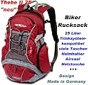 THEBE II red 25L RUCKSACK Trinksystem Multifunktion Biker 2012