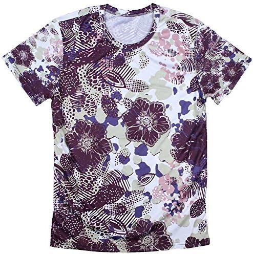 Shylis Mens O-neck T Shirt Rose Flowers 3D Printed Tee Shirt
