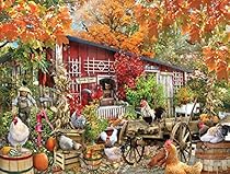 SunsOut Barnyard Chickens Jigsaw Puzzle (500-Piece)
