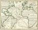 1837 LARGE GERMAN MAP TRADE ROUTES ATLANTIC OCEAN