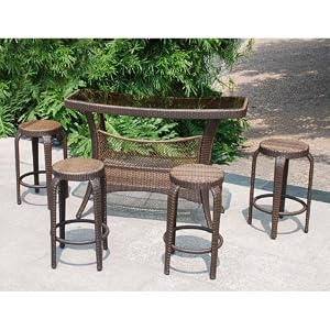Sienna 5-pc. Wicker Bar Set by Casual World Agio International