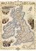 1800'S BRITISH ISLES EDINBURGH DUBLIN IRELAND SCOTLAND MAP VINTAGE POSTER REPRO