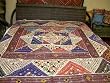 Purple Orange Ivory Bedspread Banjara Mirror Hand Embroidered Wall Tapestry Throw 80x90