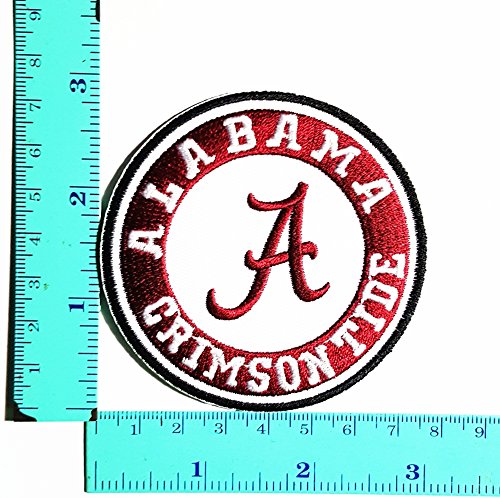 Alabama Crimson Tide Team Patch Logo Sew Iron on Embroidered Appliques Badge Sign Costume