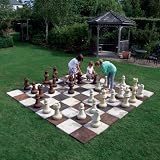 Large Garden Games - Stone Chess Set Board with Pieces