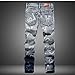 Krralinlin Mens Juniors Stitching Slim Fit Ripped Distressed Skinny Jeans