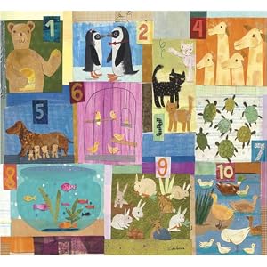 Oopsy Daisy Animal Counting 18x16.5 Canvas Art Image Wrap by 