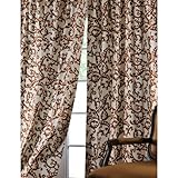 IMAGE OF Stamford Rust Printed All Cotton Curtains and Drapes 50x120