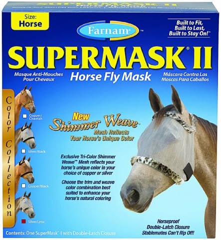 FARNAM COMPANIES INC 100503738 SUPERMASK II WITHOUT EARS SILVER/LYNX HORSE