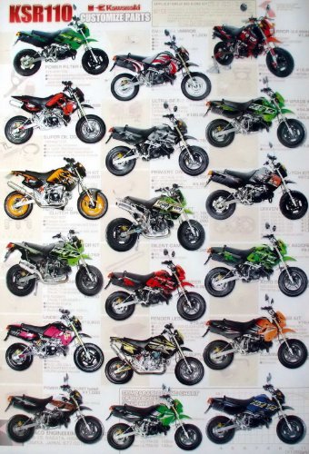 6301-M Kawasaki KSR110 Mini Sport City Motorcycle Collection Wall Decoration Poster Size 23.5"x35"