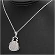 Sterling Silver Necklaces - Purse - Length: 16-18" (adjustable), Height: 27mm