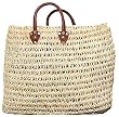 Moroccan Straw Summer Beach / Shopper / Tote Bag 21"x20"