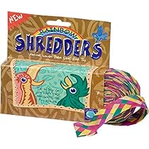 Planet Pleasures Rainbow Shredders Straight Ribbon Bird Toy, 30' L by 1