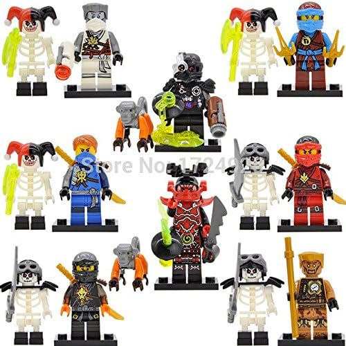 8pcs/lot Set Ninja Minifigures Building Blocks Zane KOZU Jay Kai Cole Models Figures Toys