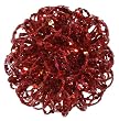 3.5" Sparkling Red Hot Curly Ball Christmas Ornament