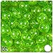 BeadTin Lime Roe Transparent 14mm Round Craft Beads (36pcs)
