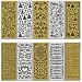 Folia 1211 - Relief-Sticker Weihnachts-Set, 10 Blatt gold + silber sortiert