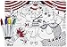 Modern Twist Mark-Mat Set 100% Food-Grade Silicone, Waterproof and Reusable Color Sheet & 3 Dry Erase Markers for Kids – Circus