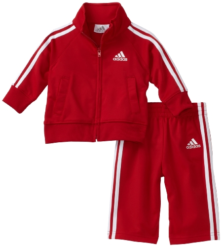 Adidas Baby-boys Infant Basic Tricot Set, Red, 24 Months