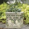 Pack of 2 Joseph's Studio "My Hearts Happiest In the Garden" Flower Planters 7"