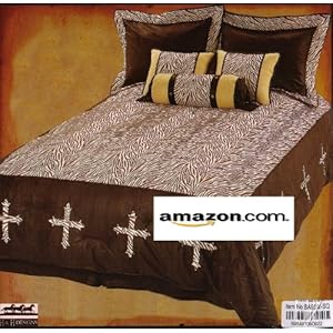 Western Bedding Zebra Cross 7 Piece Full