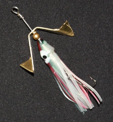 1/4 oz. Olive/Red Squidy Inline Spinner Bait