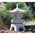 Japanische Steinlaterne Rokkau Yukimi Steinlampe Granit Laterne