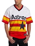 MLB Men's Houston Astros 1986 Cooperstown Short Sleeve Synthetic Replica Baseball Jersey (Orange, Medium)