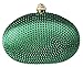Chicastic Rhinestone Crystal Minaudiere Hard Mini Wedding Cocktail Evening Clutch Bag (Emerald Green)