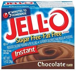Jell-O Sugar-Free Instant Pudding & Pie Filling, Chocolate, 1.4-Ounce Boxes (Pack of 24)