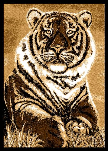 Animal Area Rug, Home Dynamix Zone 5'x8' Tiger