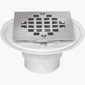 Oatey 42237 Square Tile Shower Drain With Strainer