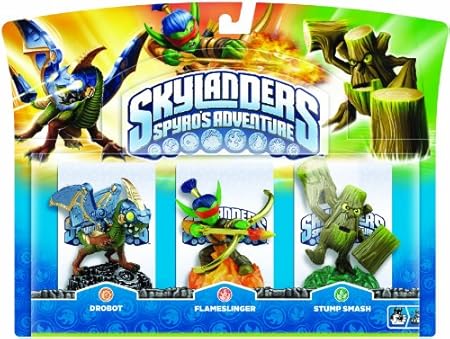 Skylanders - Triple Pack A: Drobot, Stump Smash, Flameslinger