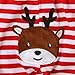Rorychen Baby Unisex 2PCS Clothes Set:Red Bodysuit+Striped Pants Christmas(0-2T)