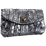 Jessica McClintock Snake-Embossed Clutch