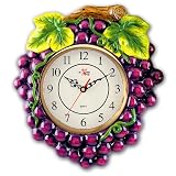 Grapes Grapevine Kitchen Home Wall Decor Clock