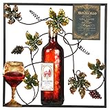 UPC 780743602111 product image for River Cottage Gardens A03073/2-UPS Metal Construction Wine and Leaf Wall Plaque | upcitemdb.com