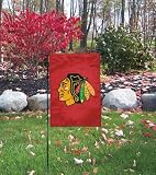 CHICAGO BLACKHAWKS OFFICIAL LOGO GARDEN FLAG + STAND