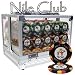 600 Ct Nile Club 10 Gram Ceramic Poker Chip Set w/ Acrylic Carrier