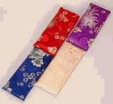 Eye Pillow Hot Cold Aroma Therapy -Blue Dragonfly Silk Brocade