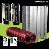 cheapest hps lights:400w Watt Digital Dimmable Ballast Hydroponic Grow Light System with Gull Wing Reflector and Metal Halide(MH) and High Pressure Sodium(HPS) Light Bulbs, Cord + Yoyo Hanger