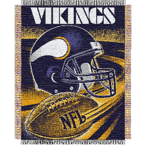 Minnesota Vikings NFL Triple Woven Jacquard Throw (Spiral Series) (48x60