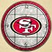 Sports Team Nfl Art Glass Clock