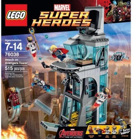 LEGO Super Heroes Attack on Avengers Tower,Includes Minifigures With A Weapon And Assorted Accessories