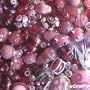 Jewelry Maker's Lampwork Crystal Bead Mix Pink ROSES 125 GRAMS 4.4 ounces 1/4 Pound