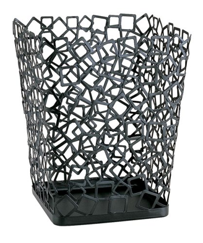Sliced Squares Metal Wastebasket