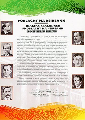 1916 the Proclamation of the Irish Republic Poster (Two Sided in Both English and Irish)