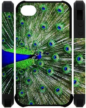 Generic Unique Otterbox-- Design Peacock Pattern Polymer Case Cover for iPhone4 iPhone4S